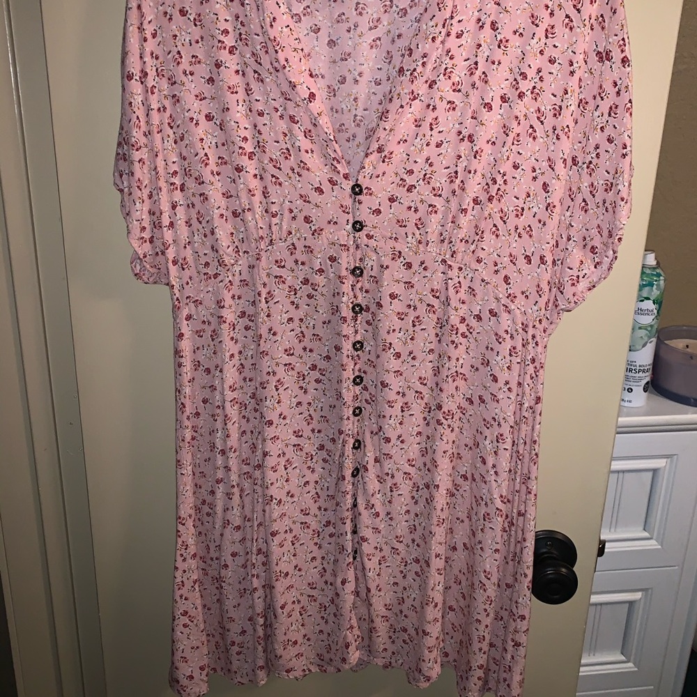 Pink floral dress